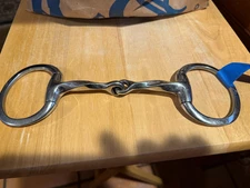 PESSOA Horse D Ring Snaffle Bit 5 1/8" Slow Twist Mouthpiece