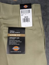 Dickies Men's Loose Fit Double Knee Work Pants Khaki 28 x 30 28x30 New