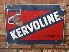 Kervoline Motoring Oils 1920's 1930's Original Enamel Sign