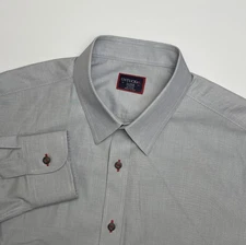 UNTUCKit Rubican Shirt Mens XL Regular Fit Long Sleeve Wrinkle Free Gray Cotton
