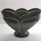 Vtg Art Deco Style Royal HAEGER Tulip Luxury Petal Vase Large Olive Green 11.5"