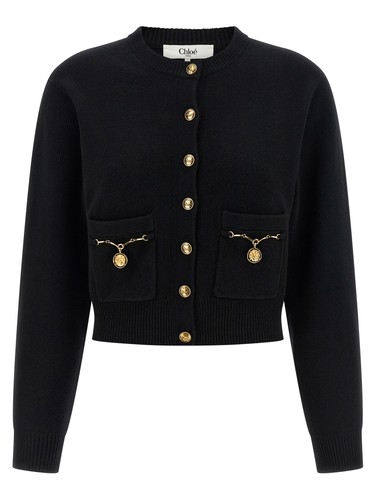 Chlo Black Wool Cardigan