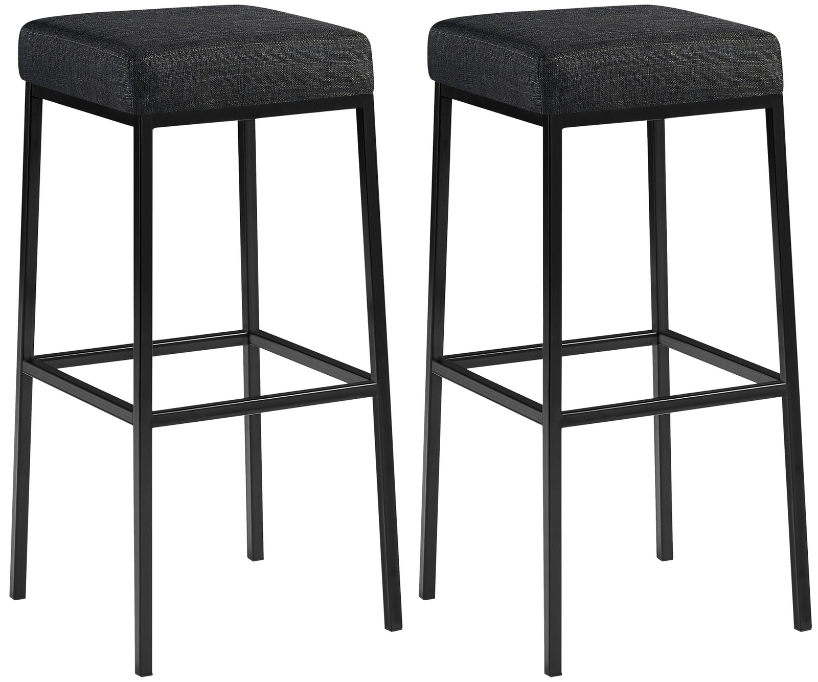2er Set Barhocker Montreal Stoff Thekenstühle Küchenhocker Gastro-Möbel
