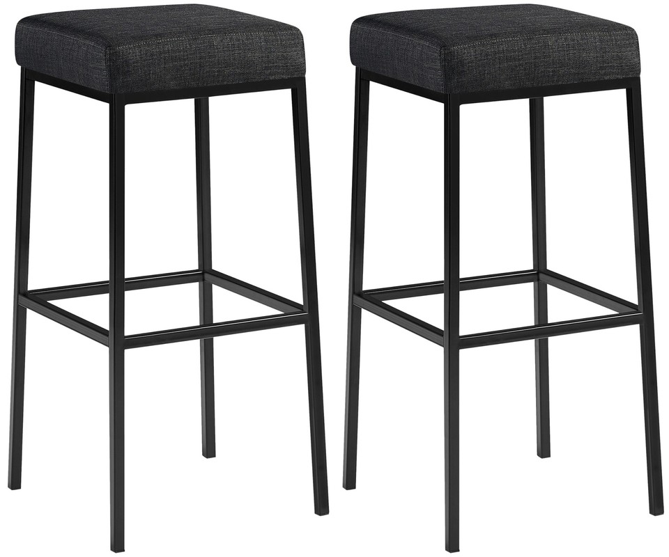 2er Set Barhocker Montreal Stoff Thekenstühle Küchenhocker Gastro-Möbel