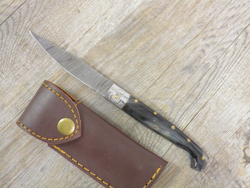COLTELLO 20,5 CM SARDEGNA SARDO Pattada damasco MANICO corno di MUFLONE
