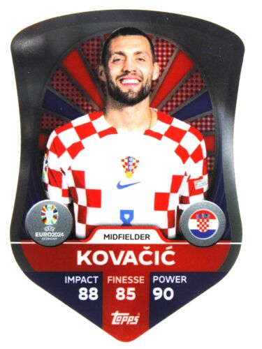 Topps Match Attax UEFA EURO 2024 - Energy Chrome Shield 100 Club Cards Auswahl - 第 21/28 張圖片