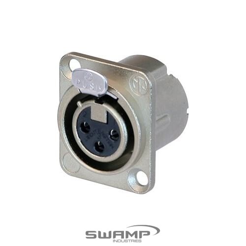 Neutrik NC3FD-LX Female XLR Panel Mount Connector - Foto 1 di 1