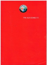 ALFA ROMEO 33 1.3S , 1.5 & 1.5 CLOVERLEAF SALOON 1986 FACTORY UK SALES BROCHURE