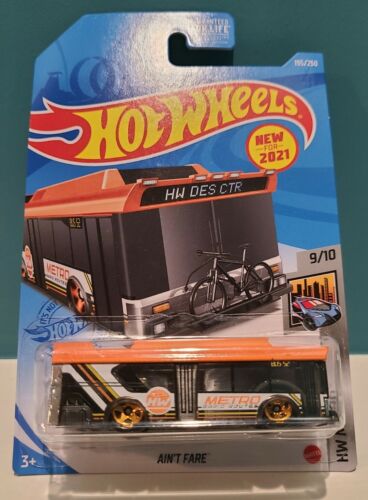 Hot Wheels HW Metro 9/10 AIN'T Fare 155/250 orange/blk City Bus
