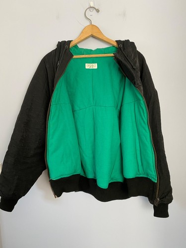 Vintage Benetton Black Hooded Winter Jacket Size 44 Made in Italy - Picture 3 of 11