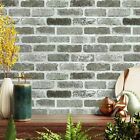 Grey Brick Wallpaper Peel and Stick Brick Contact Paper 17.7Inch X 1181Inch