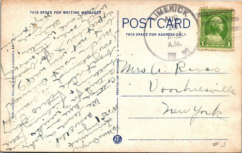 Postcard New York Alexandria Bay Thousand Island Boat Tours Uncle Sam 1932 - Picture 2 of 2