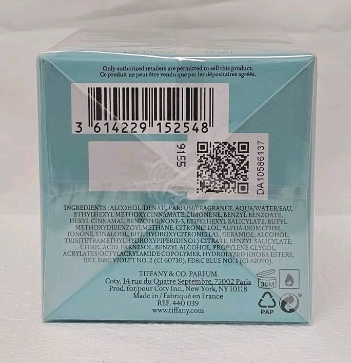 Tiffany & Co. Limited edition 1.7 Oz 50ml Eau De Parfum Spray