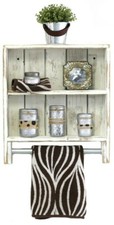 Rustic Wooden Double Towel Rack