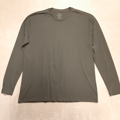 True Classic Mens Long Sleeve T-Shirt Sz.2XL/Solid Gray/Cotton Blend/Crew