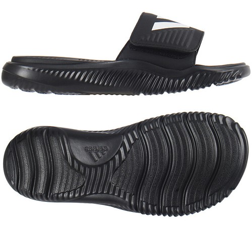 Adidas Alpha Bounce Slides Sandals Slipper Black FZ0387 - US 6 [ 245mm / EU 39 ]