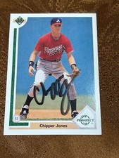 HOFer Chipper Jones RC Auto Signed Autographed Black Sharpie 1991 Upper Deck 55!