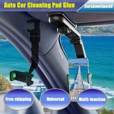 Phone Holder Car Rearview Mirror Mount Multifunctional Adjustable 360° Rotation
