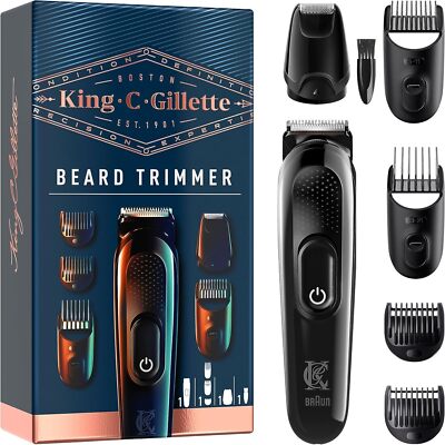 King C. Gillette Kabelloser Barttrimmer, Präzision 1-21 mm, Herrenrasierer