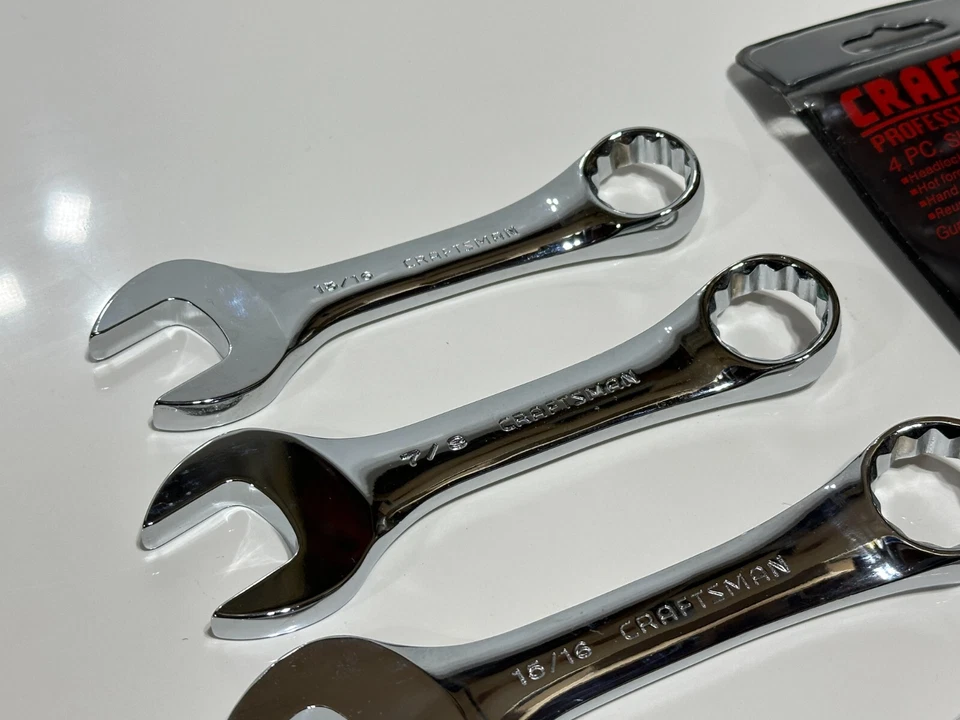 SEARS Craftsman Tools USA 44135 4pc Large SAE Wrench Set, 13/16, 7/8, 15/16 & 1" - Image 3 of 4