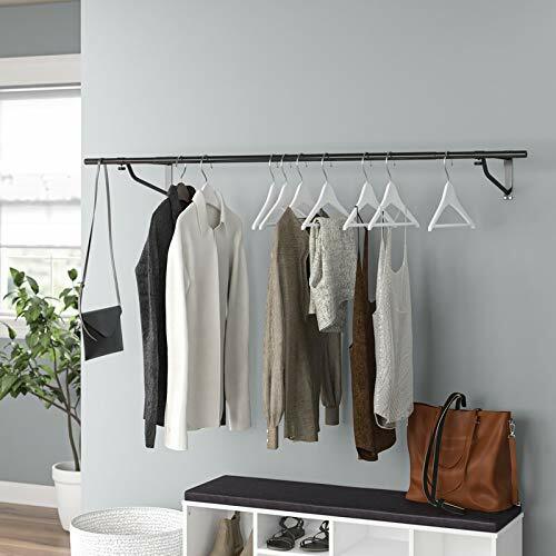 House Of Home Black Wall-Mounted Clothes Rail 5Ft - Image 2