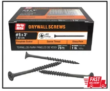 8 X 3 In. Philips Bugle-Head Coarse Thread Sharp Point Drywall Screws (1 Lb.-Pa