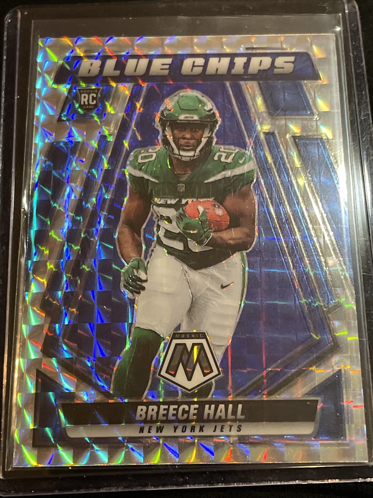 BREECE HALL 2022 Mosaic Prizm Silver Prizm Blue Chips #BC-12 Rookie Parallel RC