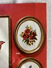 Poppies Oval Vintage Crewel Kit ArtCraft Concepts 8x10 Unworked