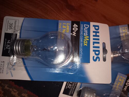 3 Philips Duramax 40W A15 Medium Base Ceiling Fan Bulbs - Picture 1 of 2