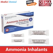 Dynarex AMMONIA INHALANT AMPULES Smelling Salts for Alert Workout Faints - 10CT