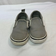 Vans Toddler Boy's Asher V Checker Sidewall Drizzle Grey Skate Shoes-5