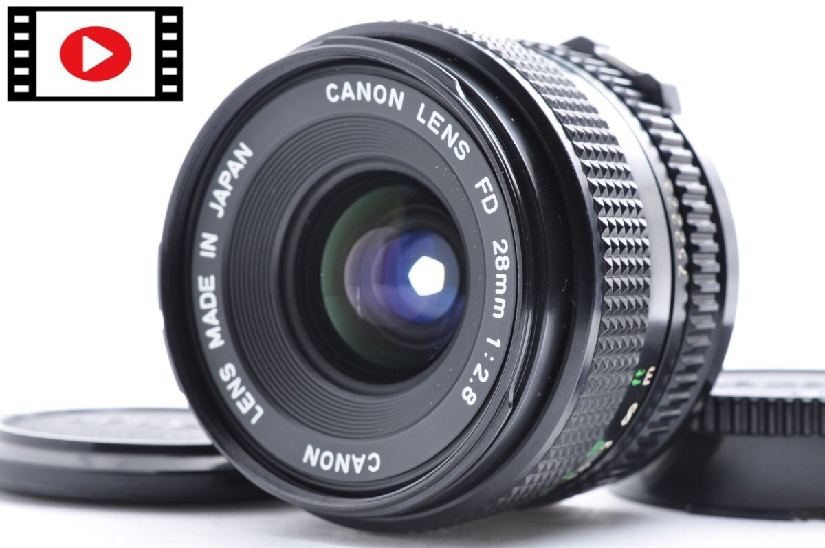 Canon New FD NFD 28mm f/2.8 MF Wide Angle Lens w/Cap Near Mint