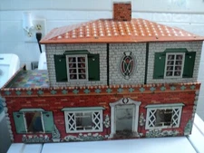 Antique Vintage 1948 Rare T. Kohn Tin Litho Metal Mid Century Dollhouse 