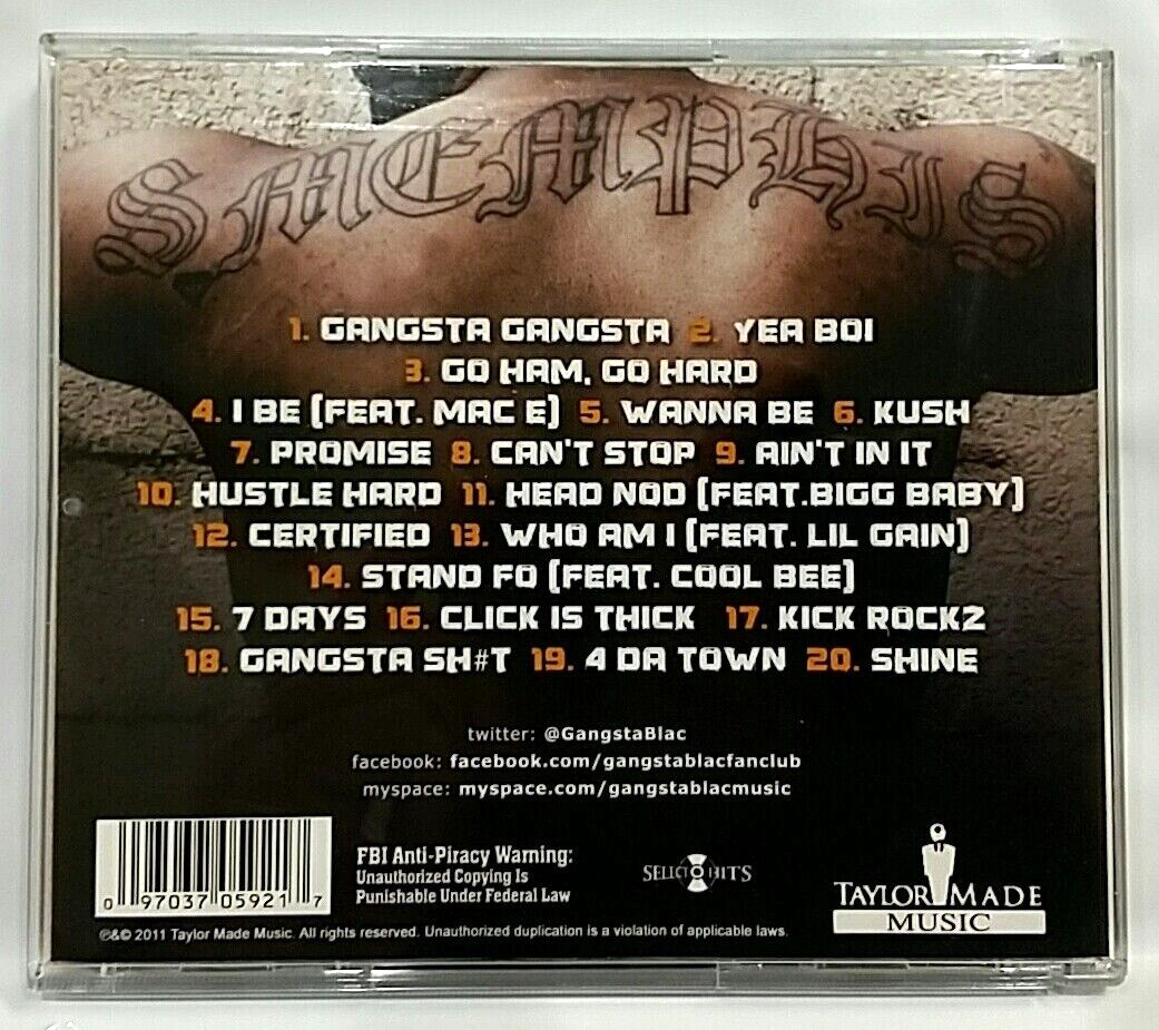 CD) Gangsta Blac – Return Of The Gangsta, US OG Press, TLMR 5921