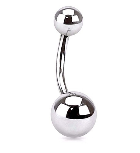 20 PC LOT 14G PLAIN 5&8 MM BALL SURGICAL STEEL BELLY BUTTON NAVEL RINGS BARBELLS - Picture 2 of 2
