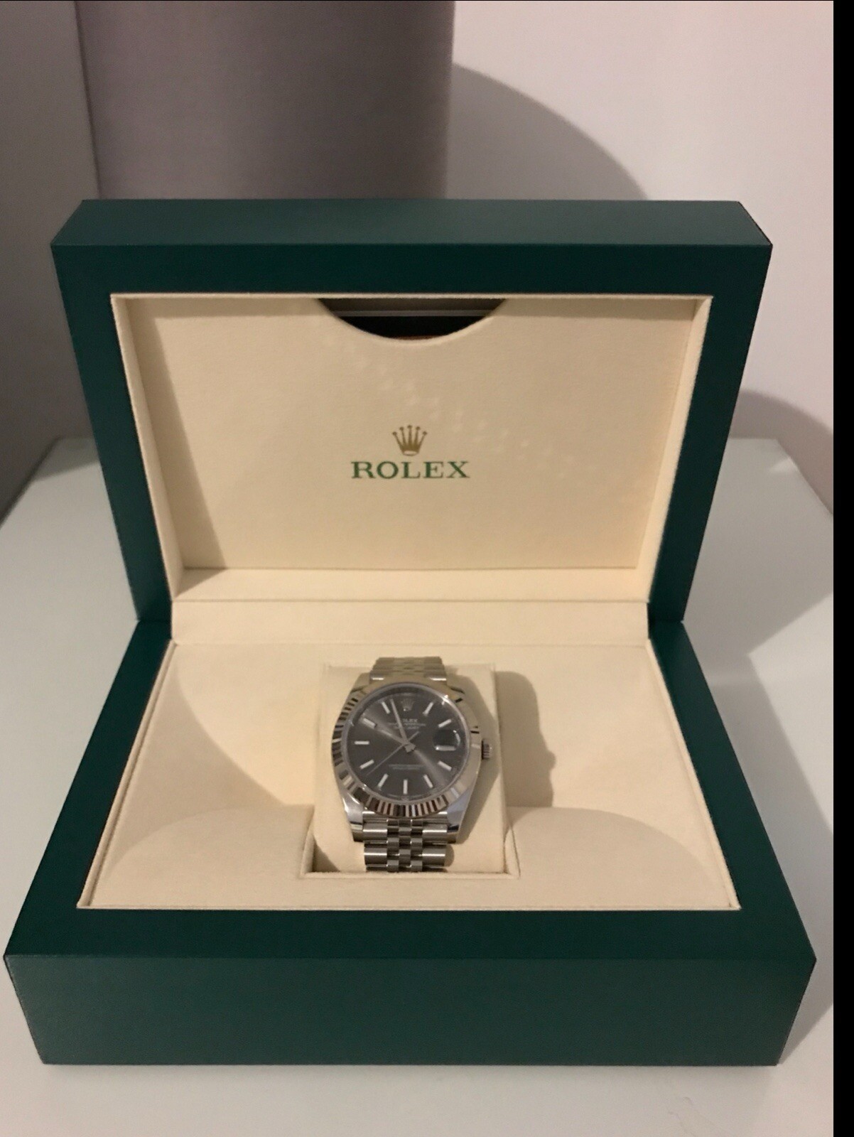 Rolex Date Just 41 Rhodium Grey