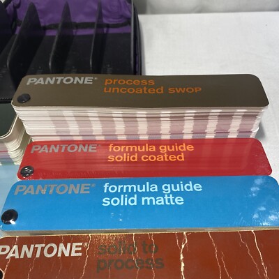 Pantone Lot of 8 Formula Guide Color Bridge Mix Process Solid