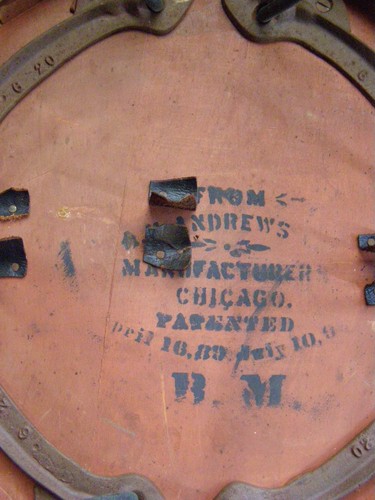 Antique Andrews Chicago Ice Cream Parlor, Soda Fountain Table Oak & Steel 1890's - Picture 7 of 12