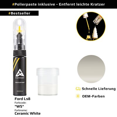Touch Up Paint Pen For Ford Ls8 Code: W5 Ceramic White
