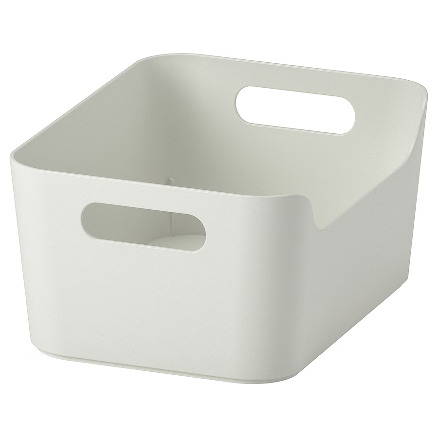 White 24x17cm Storage Box – Compact Home & Office Organizer