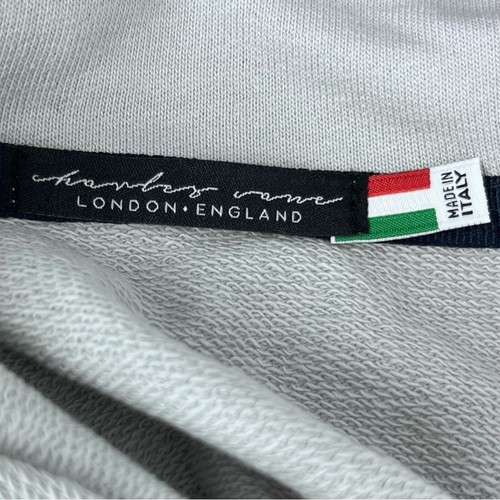 Charles Vane Viertelreißverschluss Pullover grau mit marineblauem Besatz mehrere Herrengrößen - Bild 5 von 6