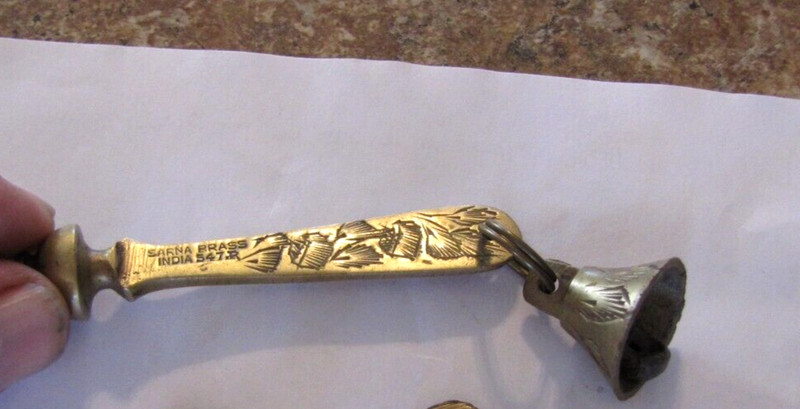 VINTAGE SARNA BRASS BELL, TELEPHONE ROTARY PHONE DIALER Aberdeen South Dakota