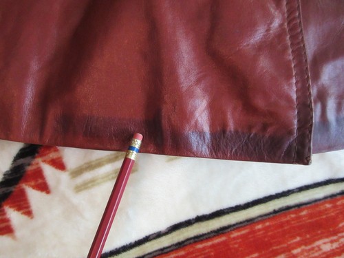 BEGED-OR VTG LEATHER TRENCH COAT SIZ 10 SUNSET BROWN ISRAEL LINED DBL BREAST 70s - Picture 17 of 19