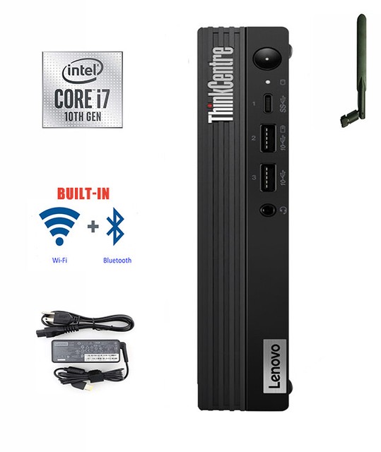 Lenovo ThinkCentre M70q Tiny i7-10700T & up to 64GB RAM & 2*2TB SSD & Wi-Fi + BT