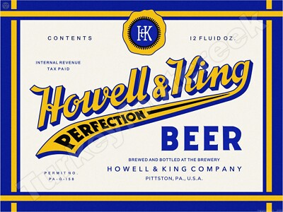 Howell & King Perfection Beer Label 18'' x 24'' Metal Sign