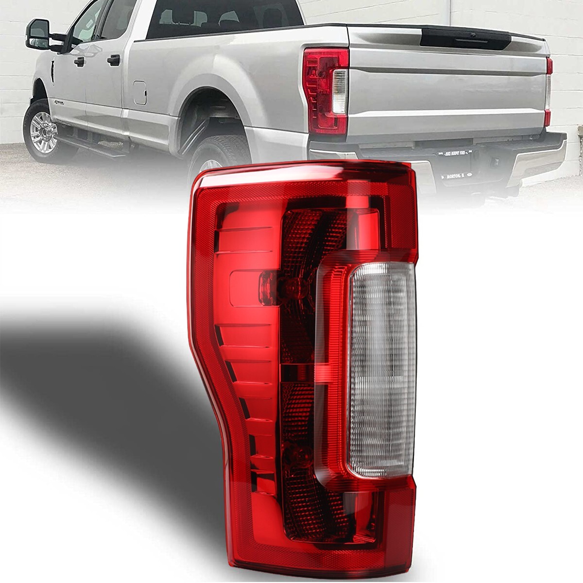F-250 Super Duty OEM Style Tail Light; Chrome Housing; Red/Clear Lens; Passenger Side (20-22 F-250 Super Duty W/ Factory Halogen Non-BLIS Tail Lights) - Free Shipping - Foto 10