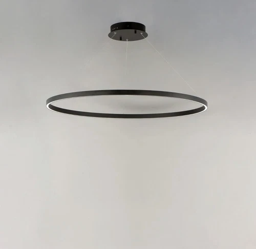 ET2 E22728 Groove 40"W LED Ring Chandelier - Black - Picture 3 of 5
