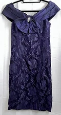 NWT VINTAGE JESSICA HOWARD BY MITCHELL RODBELL “LACE” Sz 8 Purple Dress Made USA