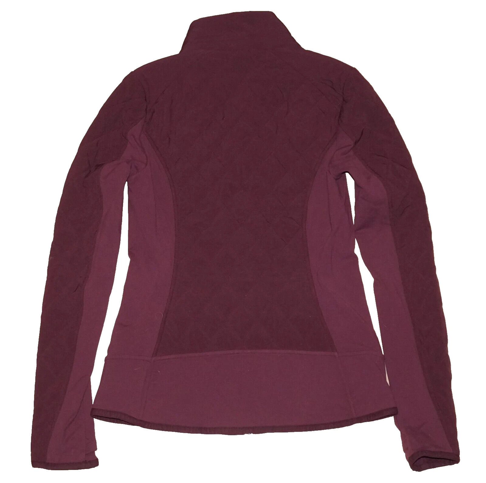 athleta full zip quilted stretch knit athletic jacket