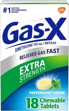 SM Gas-X Tab X-Strength Peppermint 18ct